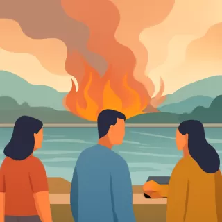 Incendio en la desembocadura del Río Tigre en Lago Cholila afecta 180 hectáreas