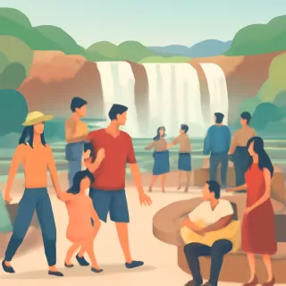 Gran afluencia de turistas en el Complejo Saltos del Tabay con actividades familiares