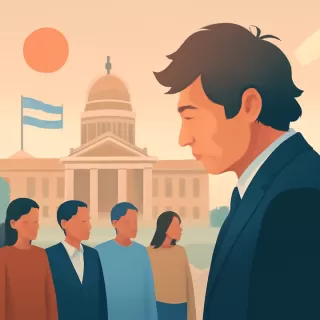 La espalda corva de Milei