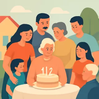 Una mujer de Villa Bonita celebró sus 112 años rodeada de su familia