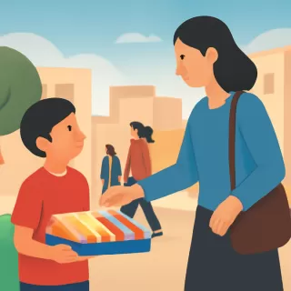 Solidaridad millonaria para Emanuel, niño de Andresito que vende repasadores