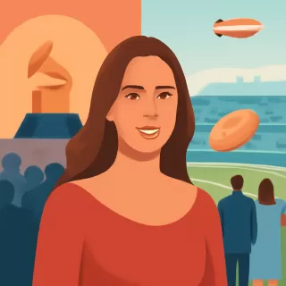 Gabriela Berlingeri asistió a los Grammy y al Super Bowl 2026