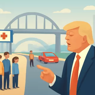 Donald Trump amenaza con bloquear la apertura de un puente fronterizo con Canadá