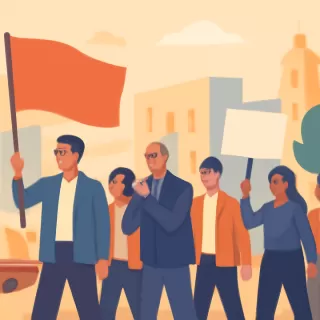 Dirigentes gremiales encabezan marcha en San Juan contra la reforma laboral