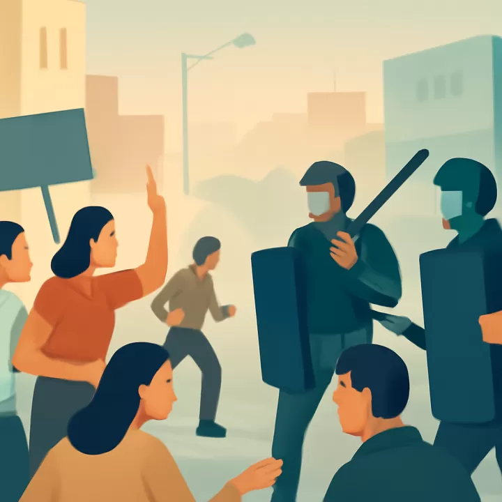 Represión policial y de Gendarmería en marcha contra la reforma laboral en Argentina