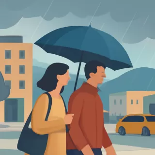 Inestabilidad climática y alta probabilidad de lluvias en Comodoro Rivadavia y Rada Tilly el 12 de febrero de 2026