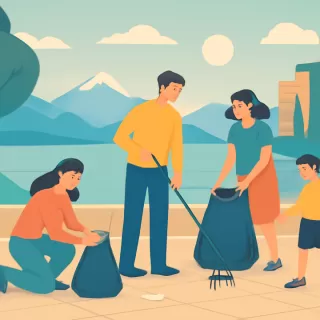 Jornada de limpieza comunitaria en el Paseo del Sur de Bariloche el 14 de febrero