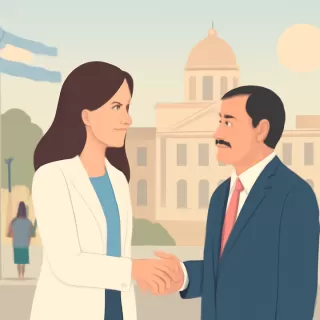Victoria Villarruel se reunió con el gobernador Ricardo Quintela en La Rioja