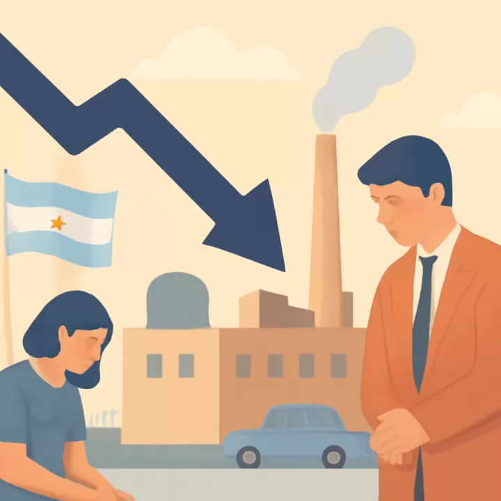 Actividad industrial en Argentina cae 3,9% en diciembre de 2025 y acumula seis meses en descenso