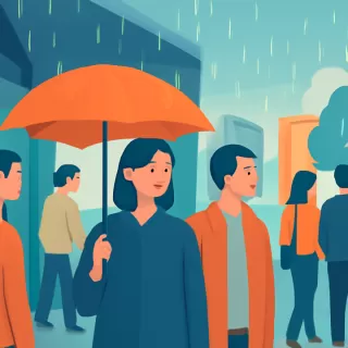 Lluvia provoca que turistas se refugien en el microcentro y Costanera de Gualeguaychú antes de la octava noche del Carnaval