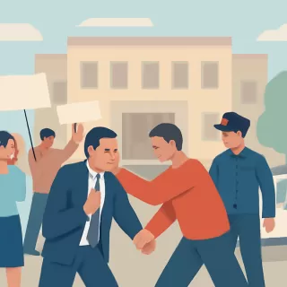 Mar del Plata: golpearon al jefe de la Departamental durante protesta de familiares de policías
