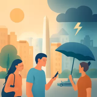 Semana con calor moderado y alta humedad en Buenos Aires: jueves con mayor probabilidad de tormentas