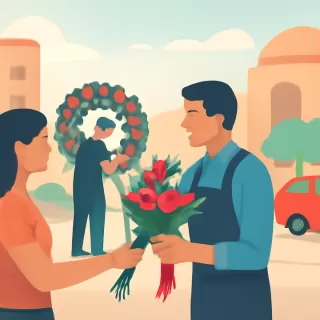 Empleados de funeraria reutilizan flores para San Valentín en Jalisco