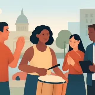 Batucada Los Poco Pique participó en los Carnavales de Lincoln y espera resultados