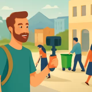 Influencer brasileño destacó la limpieza y el compromiso vecinal en las calles de Mendoza