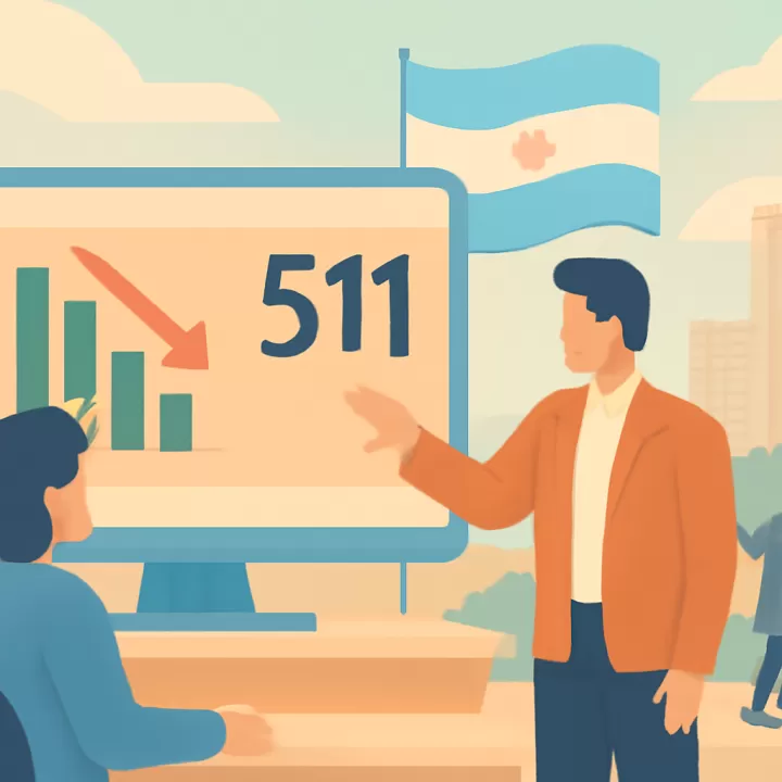 El Riesgo País de Argentina retrocedió a 511 puntos básicos el 17 de febrero de 2026