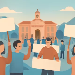 Trabajadores estatales de Mendoza protestaron en el Nudo Vial contra la reforma laboral