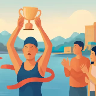 Mayte Puca se consagró en la primera edición competitiva del Cruce del Nahuel Huapi