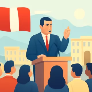 José María Balcázar ofrece su primer discurso como presidente de Perú