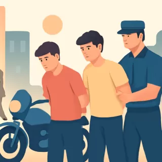 Detienen en Las Heras a dos jóvenes por conducir una moto robada