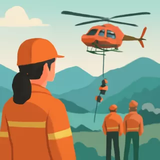 Brigadistas del SPLIF reciben capacitación en traslado aéreo en montaña en Río Negro