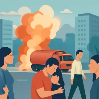 Explosión de camión con gas en Santiago causa cuatro muertos y al menos 17 heridos