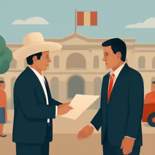 Pedro Castillo presenta solicitud de indulto al presidente interino José María Balcázar en Perú