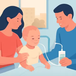 Huguito, niño de 1 año y 9 meses, recibe alimentación por sonda tras accidente con garrafa en Campo Grande