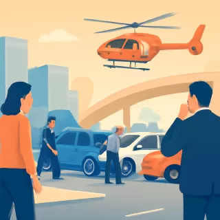 Accidente múltiple en la General Paz provoca 12 heridos y traslado aéreo de una mujer