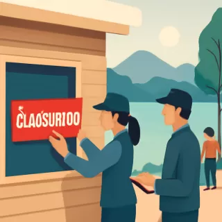 Villa La Angostura clausuró puestos en Lago Correntoso por incumplimiento de habilitación