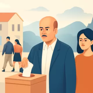 Esteban Allasino emitió su voto e invitó a los vecinos de Luján de Cuyo a participar en las elecciones municipales