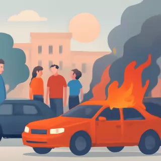 Tres vehículos incendiados en Tabasco tras detención del líder del CJNG