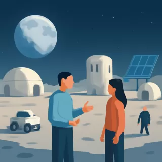 Elon Musk planea una ciudad autosustentable en la Luna con viviendas presurizadas y energía solar