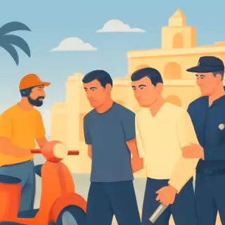 Detienen a dos hombres por asalto a repartidor de DiDi en San Juan