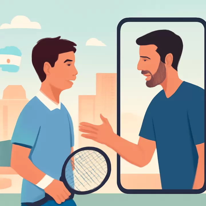 Tomás Etcheverry recibe felicitación de Novak Djokovic tras ganar el ATP 500 de Río