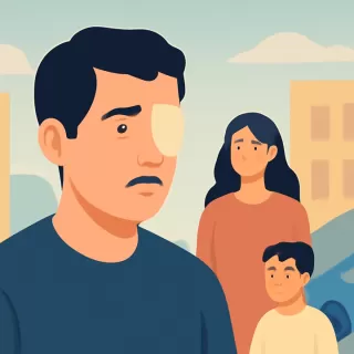 Lucas Morello perdió un ojo tras la represión en la manifestación contra la Reforma Laboral del 11 de febrero