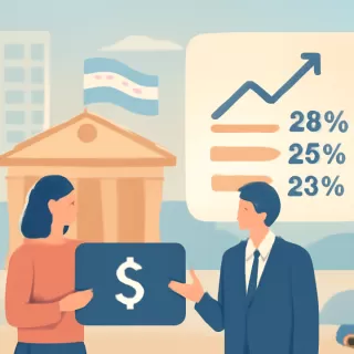 Tasas de plazo fijo en bancos argentinos al 24 de febrero de 2026