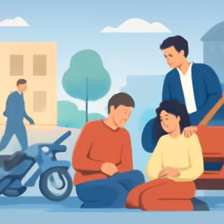 Trelew: hospitalizan a pareja tras accidente entre moto y automóvil