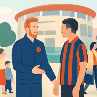 Iker Muniain visitó San Lorenzo y continúa como entrenador en España