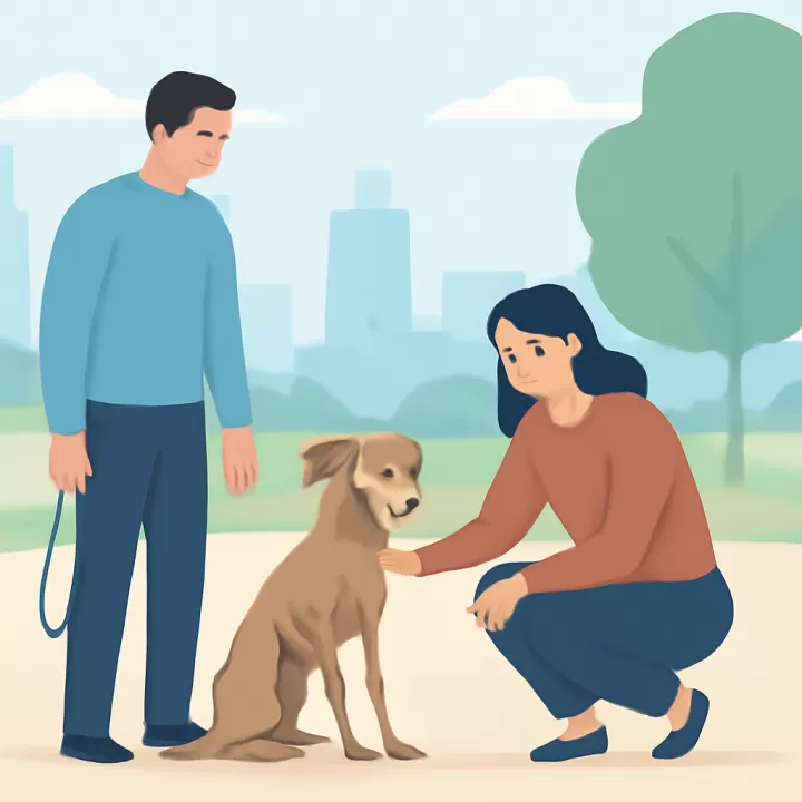 Rescatan a perro abandonado en General Pacheco con diagnóstico grave y busca familia adoptiva