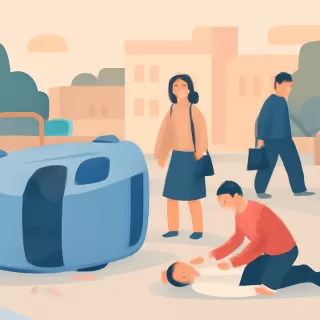 Un herido grave tras el vuelco de un vehículo en Luján