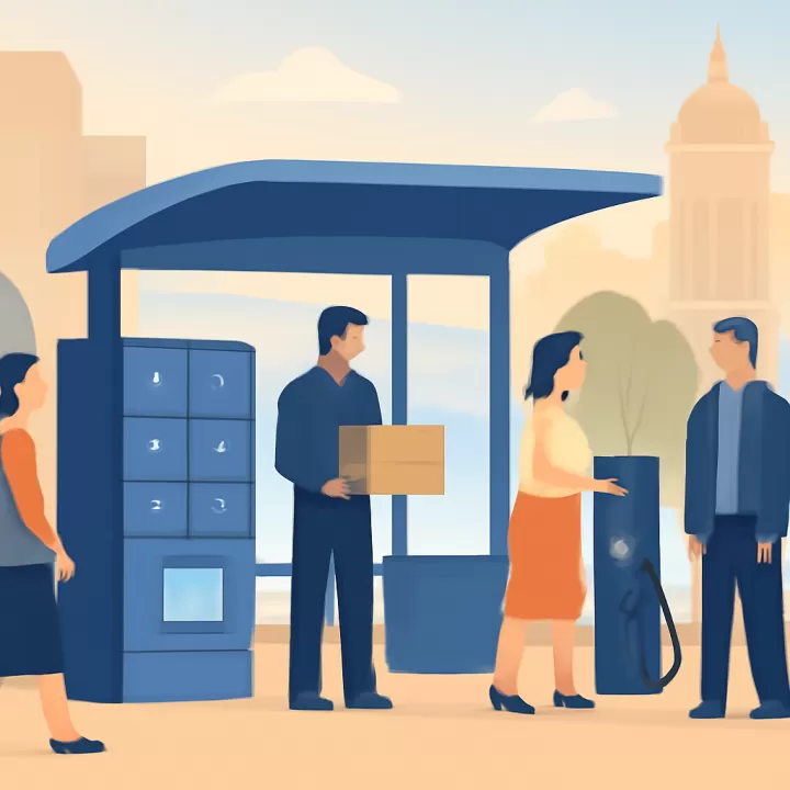 Nuevos paradores del Trambús en Buenos Aires incluirán lockers para paquetes y cargadores eléctricos