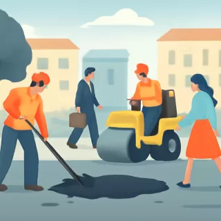 Bacheos y arreglos en más de 250 metros de la calle España en Gualeguaychú