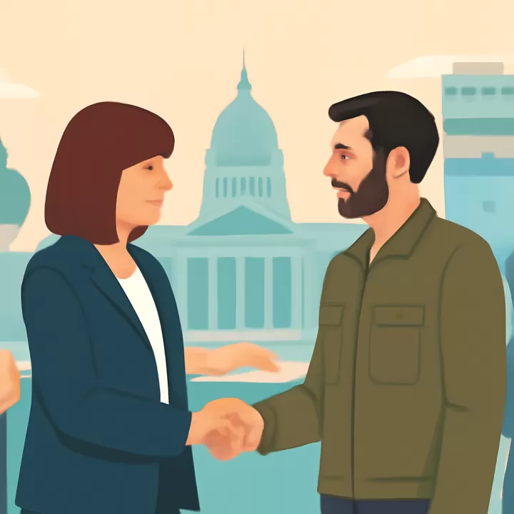 Bullrich se reunió con el gendarme Gallo y cuestionó a la AFA por intentar apropiarse de su liberación