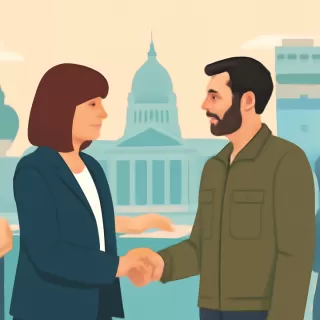 Bullrich se reunió con el gendarme Gallo y cuestionó a la AFA por intentar apropiarse de su liberación