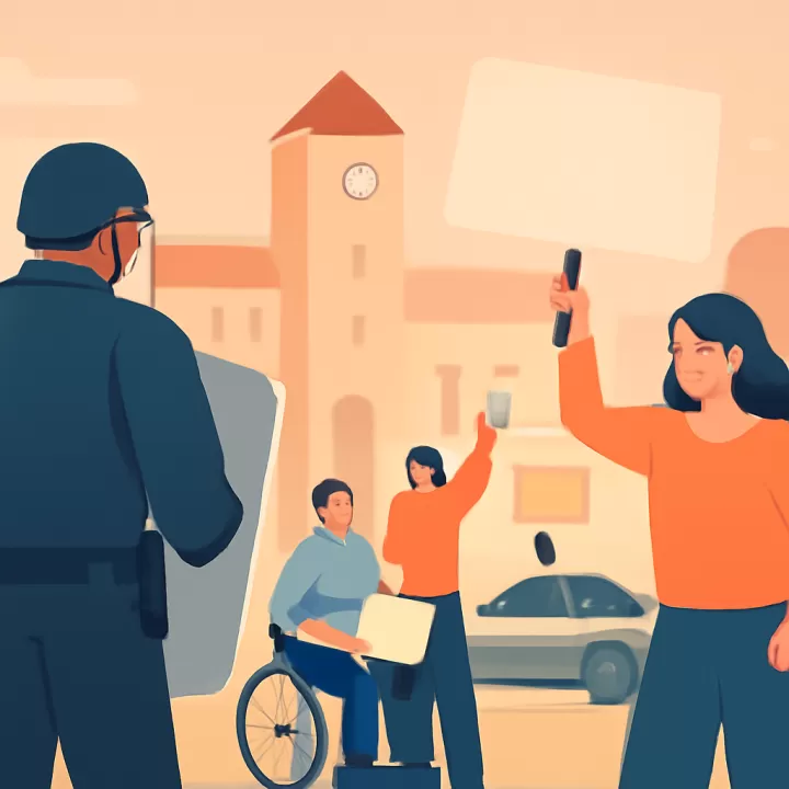 Protesta en Bariloche por la ley de Discapacidad termina con represión policial