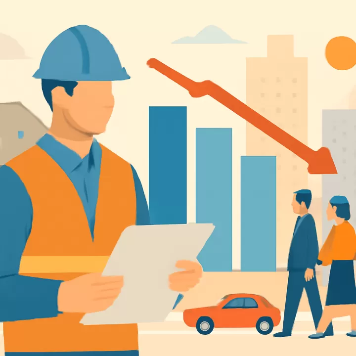 La construcción desaceleró su rebote en enero con un leve crecimiento anual del 1,2%