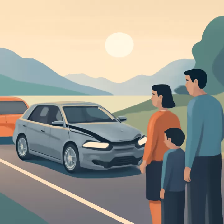 Accidente vehicular en la Ruta Nacional 40 cerca de Bariloche