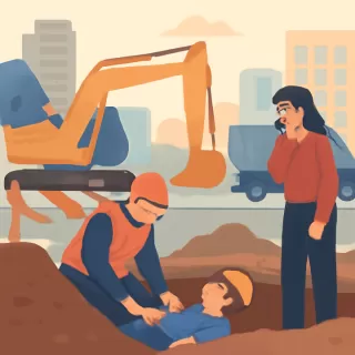 Derrumbe en obra cloacal en General Roca dejó un operario muerto y otro atrapado