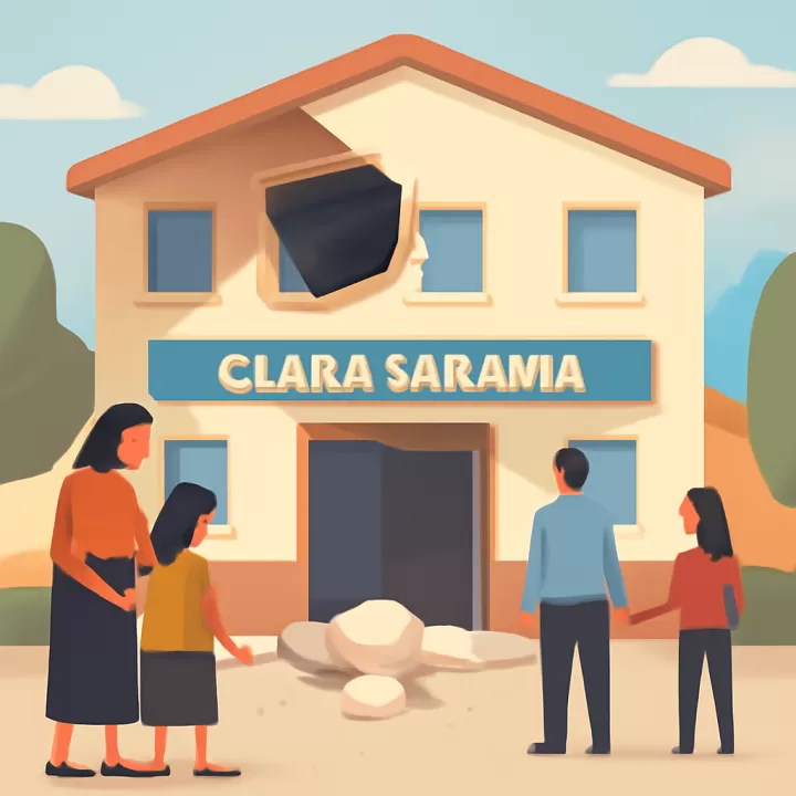 Desprendimiento de cielo raso en la escuela Clara Saravia provoca suspensión de clases en tres grados